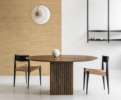 DK3 story case furnitures a wood table and brown chais