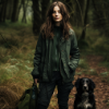 CD Company story case fashion green jacket on the forest